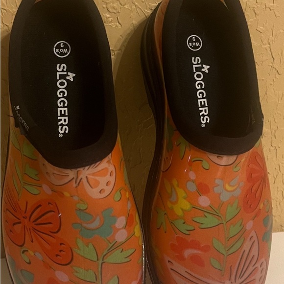 Sloggers Slip On Rain/Garden Shoes Women's Size 9 Floral Butterfly NWOT/NO BOX - Picture 6 of 11